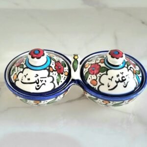 Handmade Ceramic (Zait w Zaater ) Basket  اطباق تقديم سيراميك( زيت و زعتر )