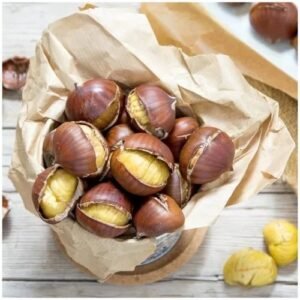 Organic Peeled roasted Chestunts ●100 grams 
كستناء عضوية مشوية و مقشرة