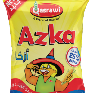 Azka Puffed Corn Peanut Butter Taste 
أزكا ذرة منفوشة بزبدة الفستق