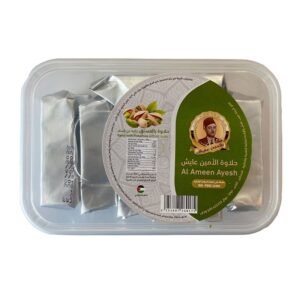 Al Ameen Ayesh Halawa with Pistachio Fingers (Sugar-Free)● 500 G.حلاوة الأمين عايش بالفستق الحلبي(أصابع بدون سكر مضاف)