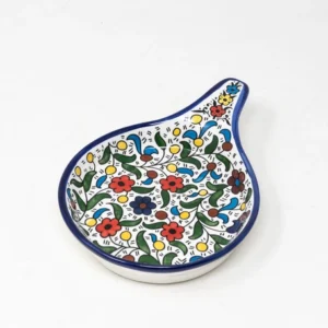 Round Ceramic Plate ( 3 x 13 x 13 cm )   صحن سيراميك خزف خليلي دائري